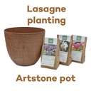 Collection Lasagne avec pot Artstone terra - BIO