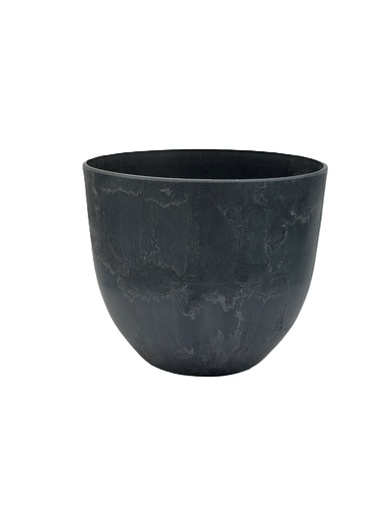 [V166531] Pot Artstone bola noir D23 H20